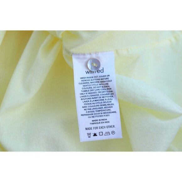Wilfred Women's Size XXS Yellow Elia Dress La Boheme Long Sleeve Cotton Prairie - Picture 5 of 9